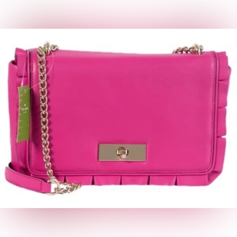 💗 NWT Kate Spade ♠️ Daniella Danbury Street Pink Leather Crossbody Bag